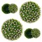 2 Pieces 17.5 Inch Topiary Balls Artificial Plant with Pink Flowers